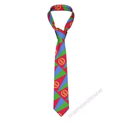 Eritrea Flag Neck Ties For Men Women Casual Plaid Tie Suits Slim Wedding Party Necktie Gravatas For Gift Proud