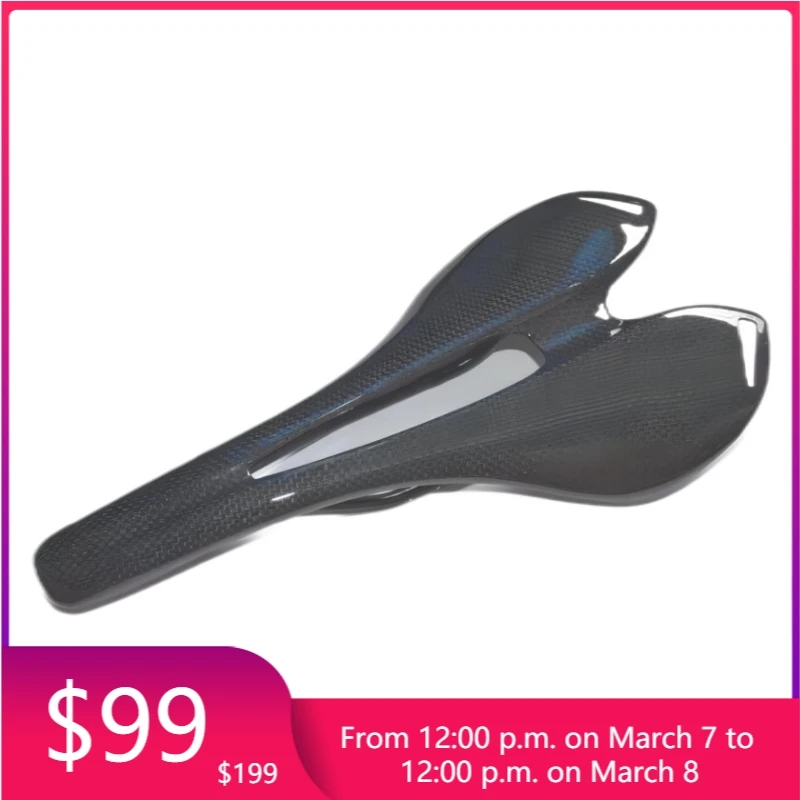 

STLF 2024 New Bicycle Saddle Ultra Lightweight Bicycle Cushion 3K Carbon Fiber Bike Saddle Mountain Bike Road Saddle Bicycle Par