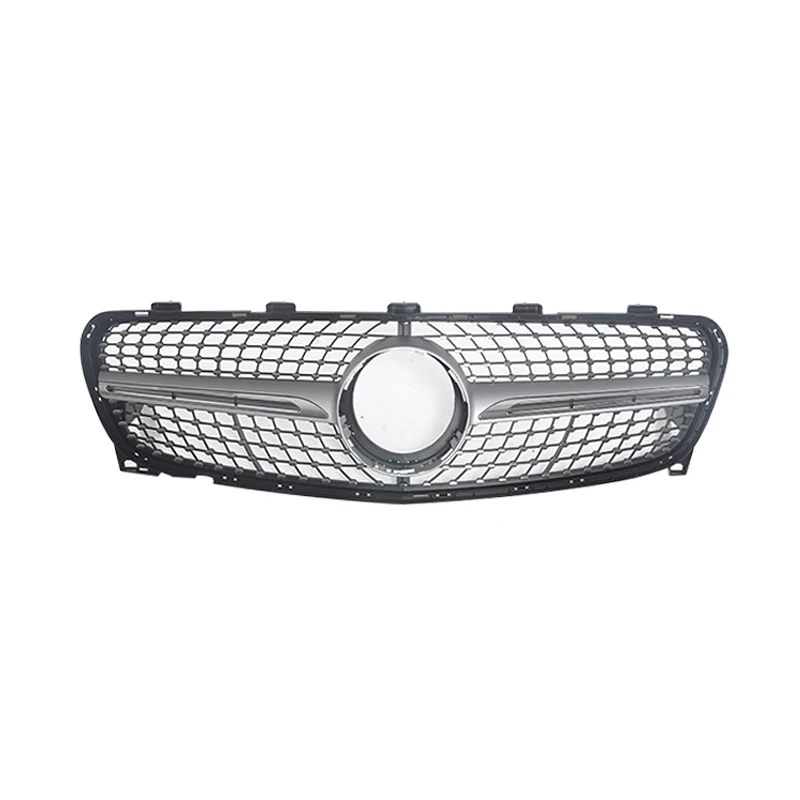 

Chrome Silver/black Diamond Style Front Bumper Grille Fit for GLA-CLASS X156 2018-2019