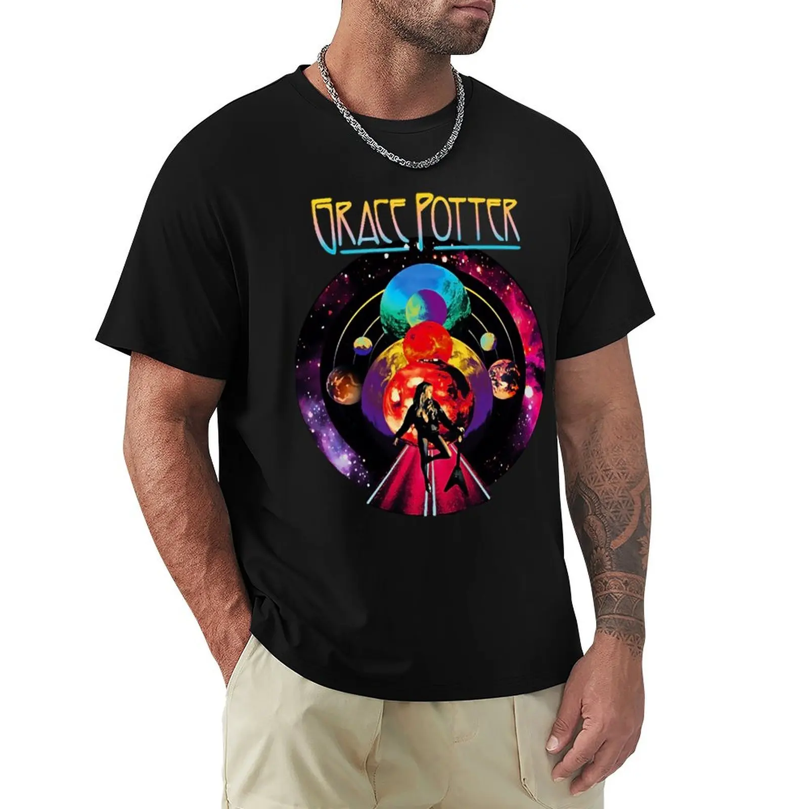 Colorful Grace In Nocturnals T-Shirt Soft Lightweight Cotton T-Shirt