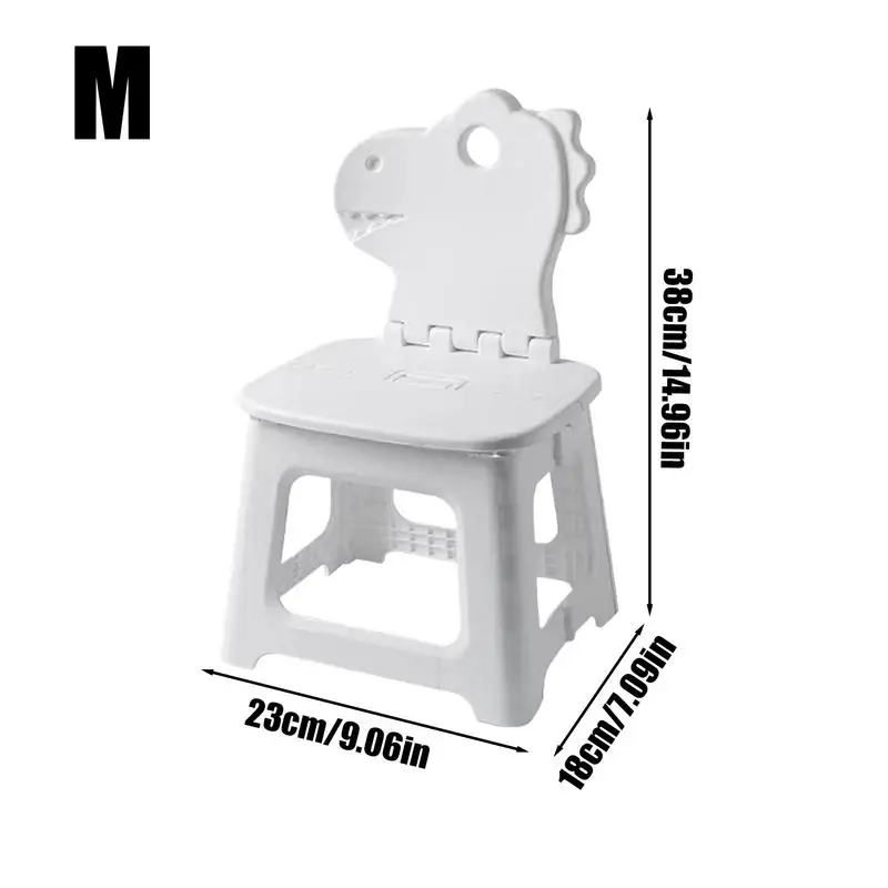 접이식 스텝 스툴 토끼 공룡 접이식 의자, 지지대 두꺼운 시트 가구, 가정용 신발 교체 의자