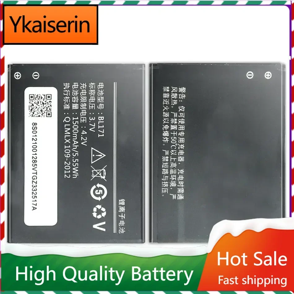 1500mAh BL171 Mobile Phone Battery for Lenovo A319 A356 A368 A370e A376 A60 A65 A500 A390 A390T BL 171 Bateria Batteries + NO