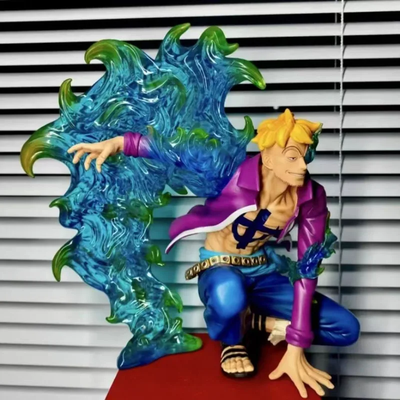 Uma peça agachamento marco ressonância série menino dos desenhos animados criativo anime periféricos coleção modelo figura ornamentos brinquedo presentes