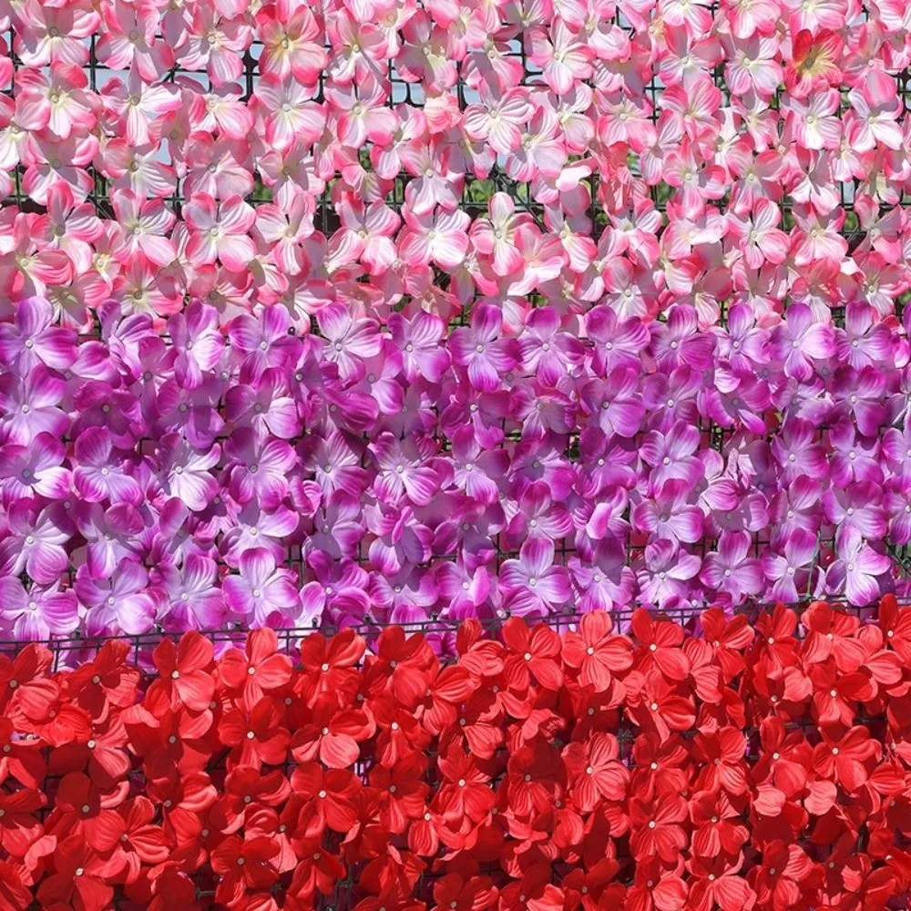Plastic Artificial Flower Fence Screen Removable Waterproof Garden Hedge Panel UV Protection Realism Faux Privacy Screen