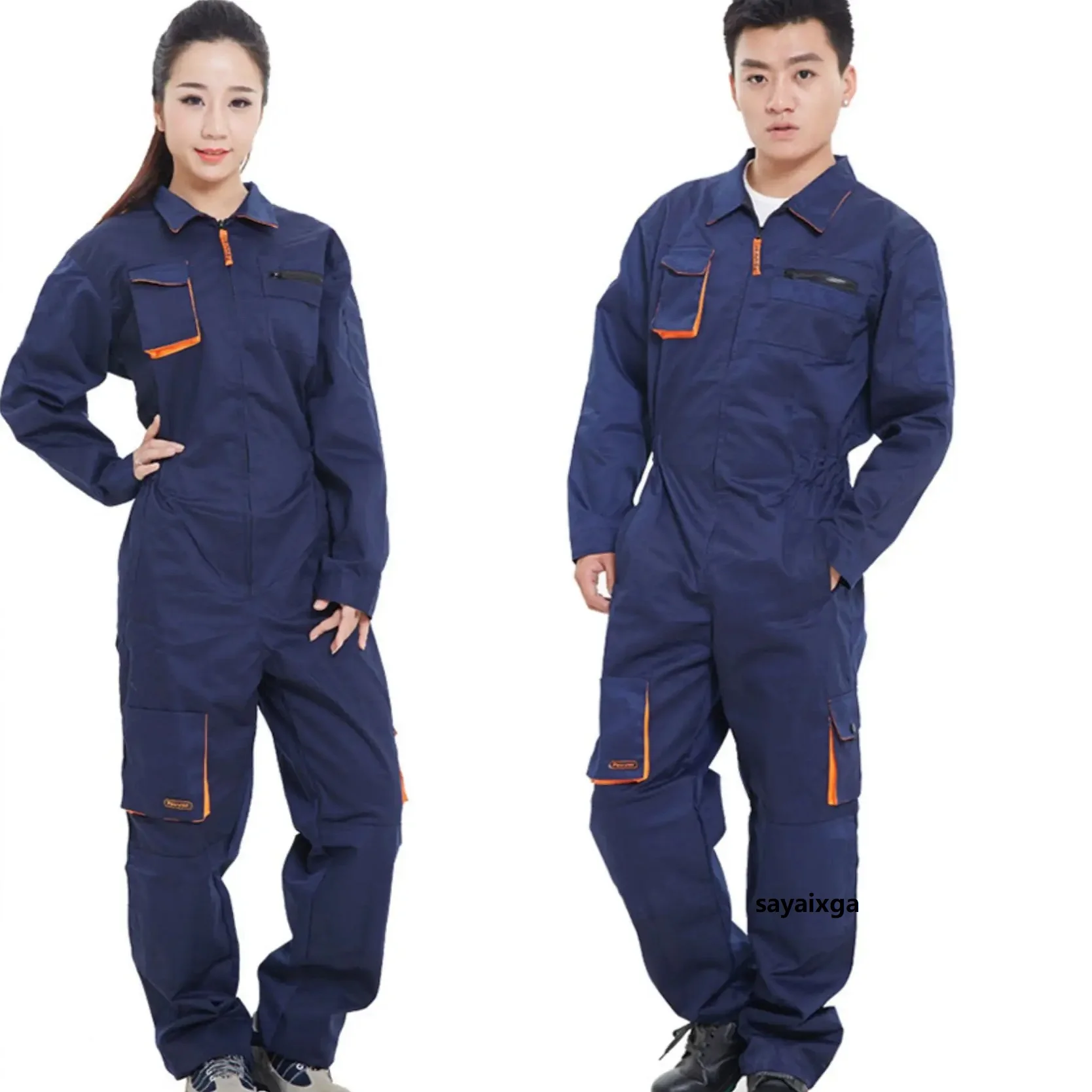 

Color Block Multi-pockets Overalls Worker Pants Uniforms Men's Working Trousers Coverall Casual Jumpsuit L-4XL, Working Coverall