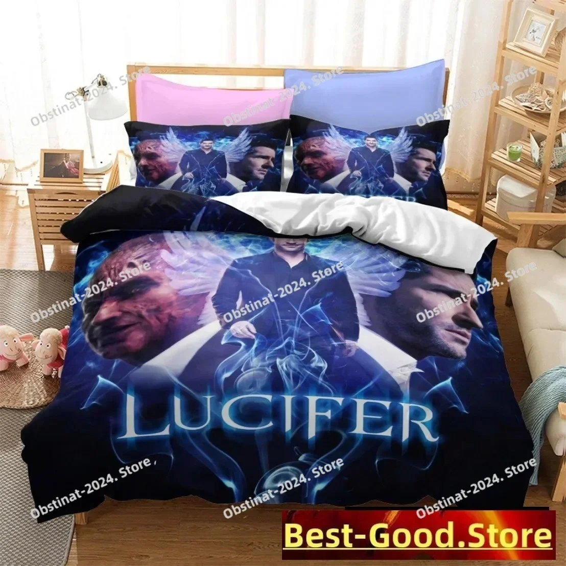Angel Wings Lucifer Morningstar Satanic Aesthetic Wing Feathe Bedding Set Printed Duvet Cover Pillow Case 3 Pieces Kids Adult 5