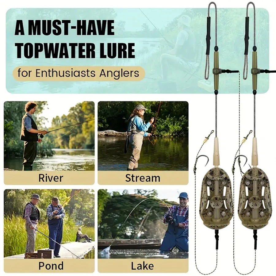 مجموعة أدوات الشعر المربوطة مسبقًا لصيد سمك الشبوط، زعيم Leadcore مع 3 قطع من أدوات الشعر وحوض الصيد 56 جرام/71 جرام/85 جرام/99 جرام/113 جرام/128 جرام