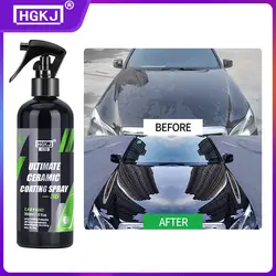 HGKJ S6 Ultimate Ceramic Coating Spray Hydrophobic High Gloss Paint Protection 9H Nano Top Long Lasting Wax Car Care Detail