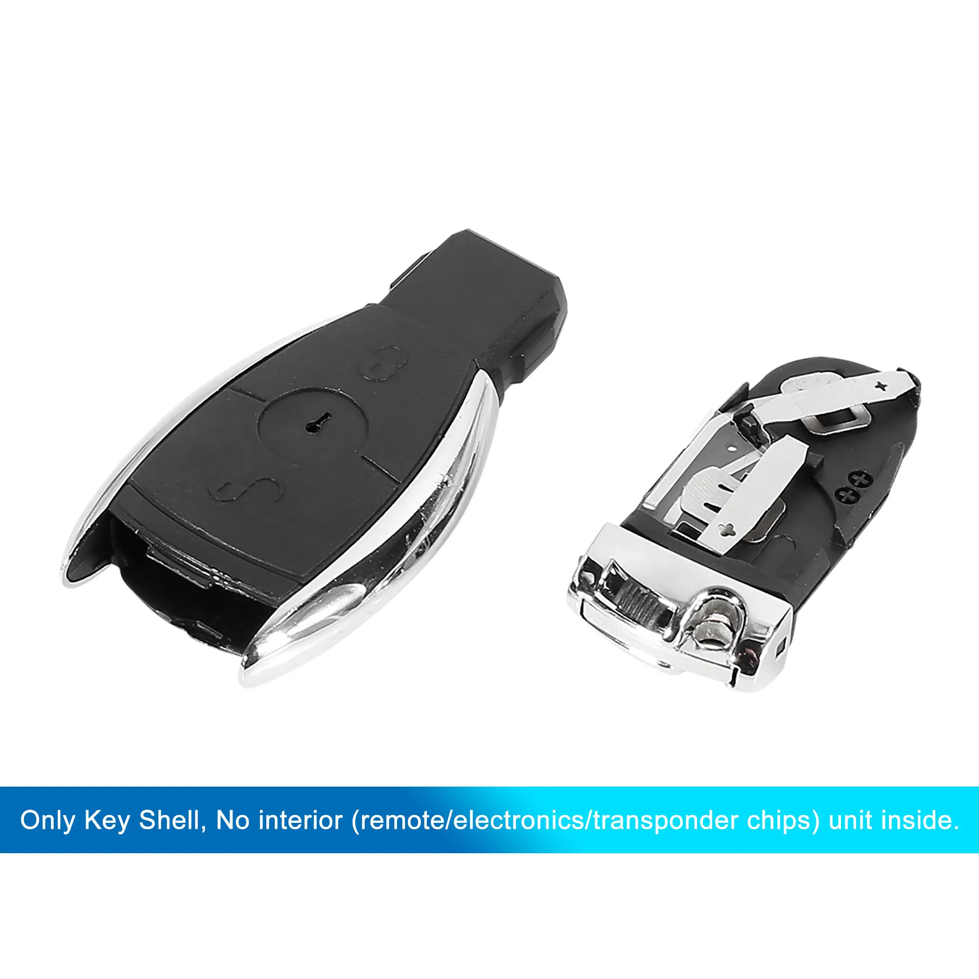 UXCELL Chiave telecomando per auto Fob Custodia Shell 2 pulsanti chiave Strumenti di copertura per Mercedes Benz 2005-2008 Accessori di ricambio