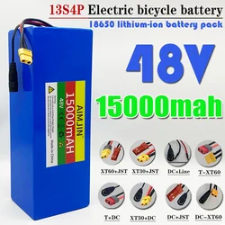 18650 13S4P 48V 15000mAh Lithium-ion Battery Pack Built in BMS For Electric Scooter Bicycle Replacement Battery