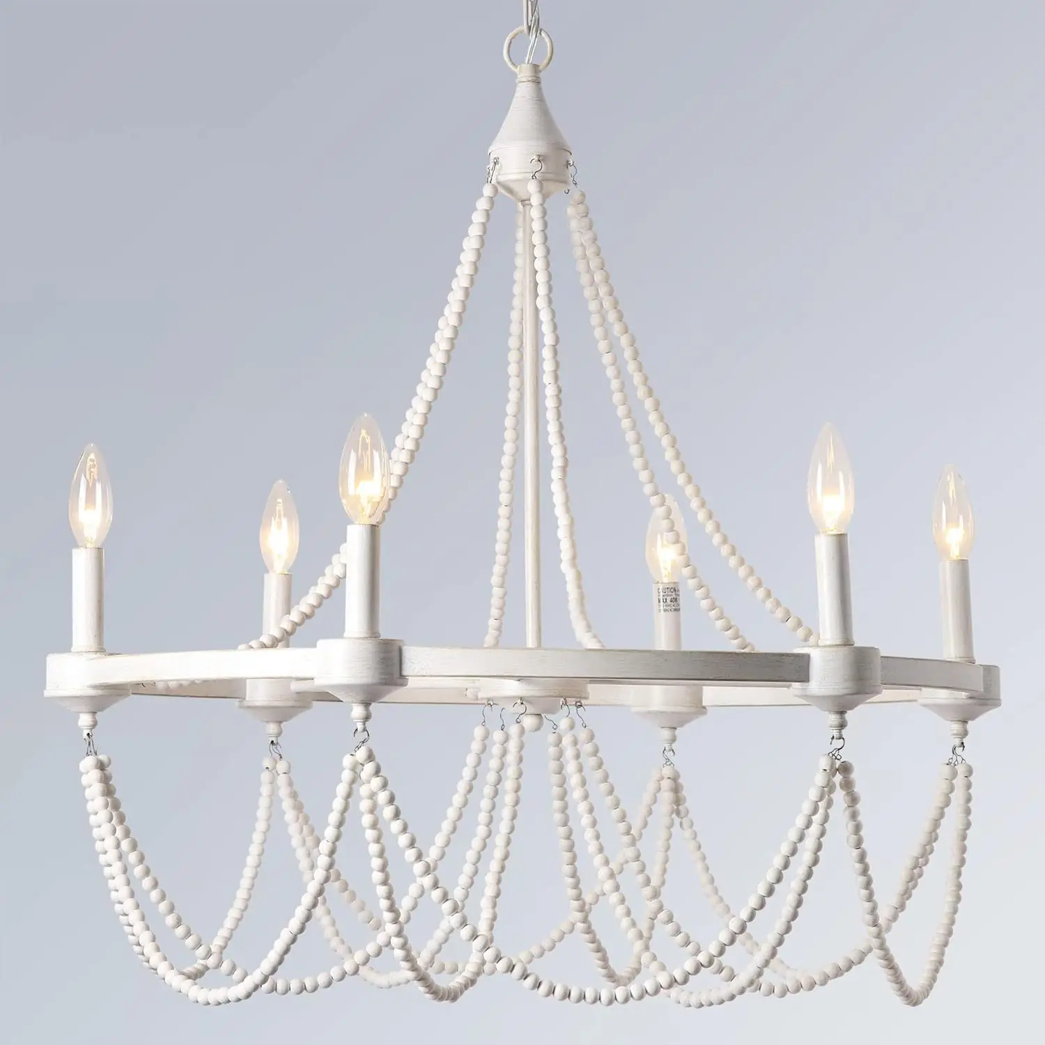 

Kitchen Dining Room Bedroom Aisle French Beads Farmhouse Country Candle Chandelier
