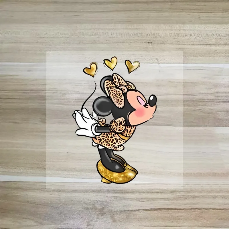 Parches de Disney de Mickey y Minnie Mouse para ropa, pegatinas de transferencia de calor, parche de planchado de Anime, calcomanías, pegatinas de