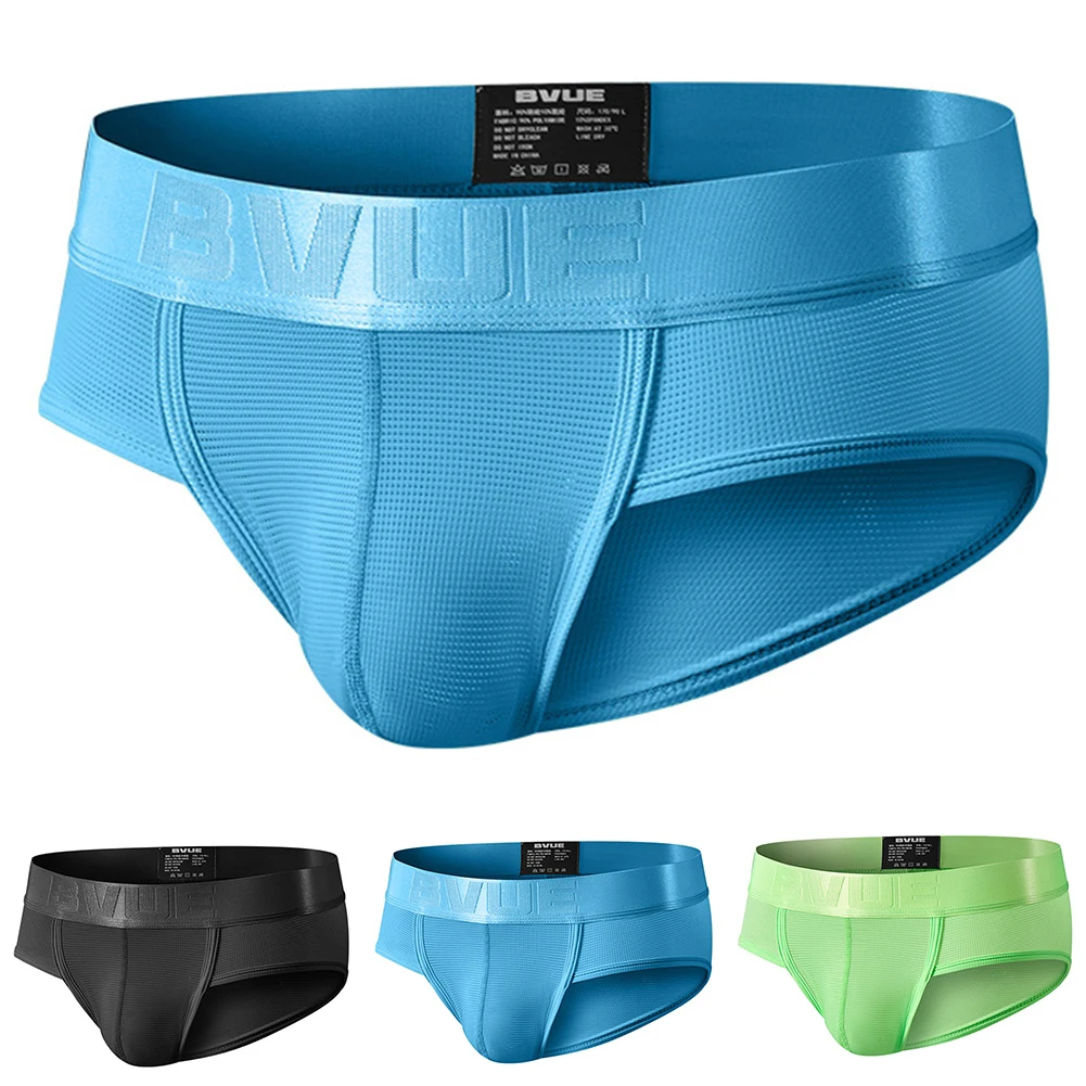 

Breathable Mesh Men Underwear Briefs Low-waist U Pouch Comfortable Elastic Lingerie Bikini Underpants Jockstrap