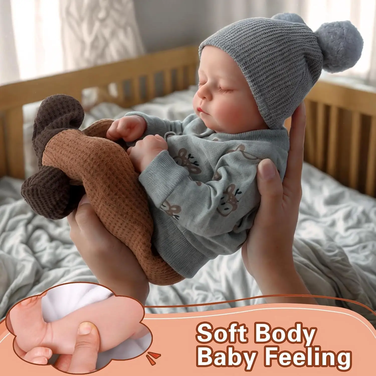 Lifelike Reborn Baby Dolls - 20" Soft Body Realistic-Newborn Full Body Real Life Baby Dolls with Toy Accessories for Kids 3 +