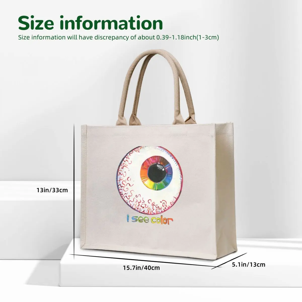 I See Color - 2022 Tote Bag hand bag ladies tote bag university reusable grocery bags