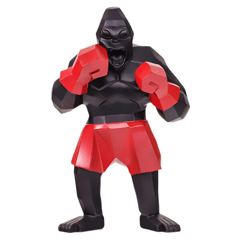 Gorilla Boxing King Kong Sculpture, Animal Statue, Home Decoration, Creative Tabletop Decoration, Fashion