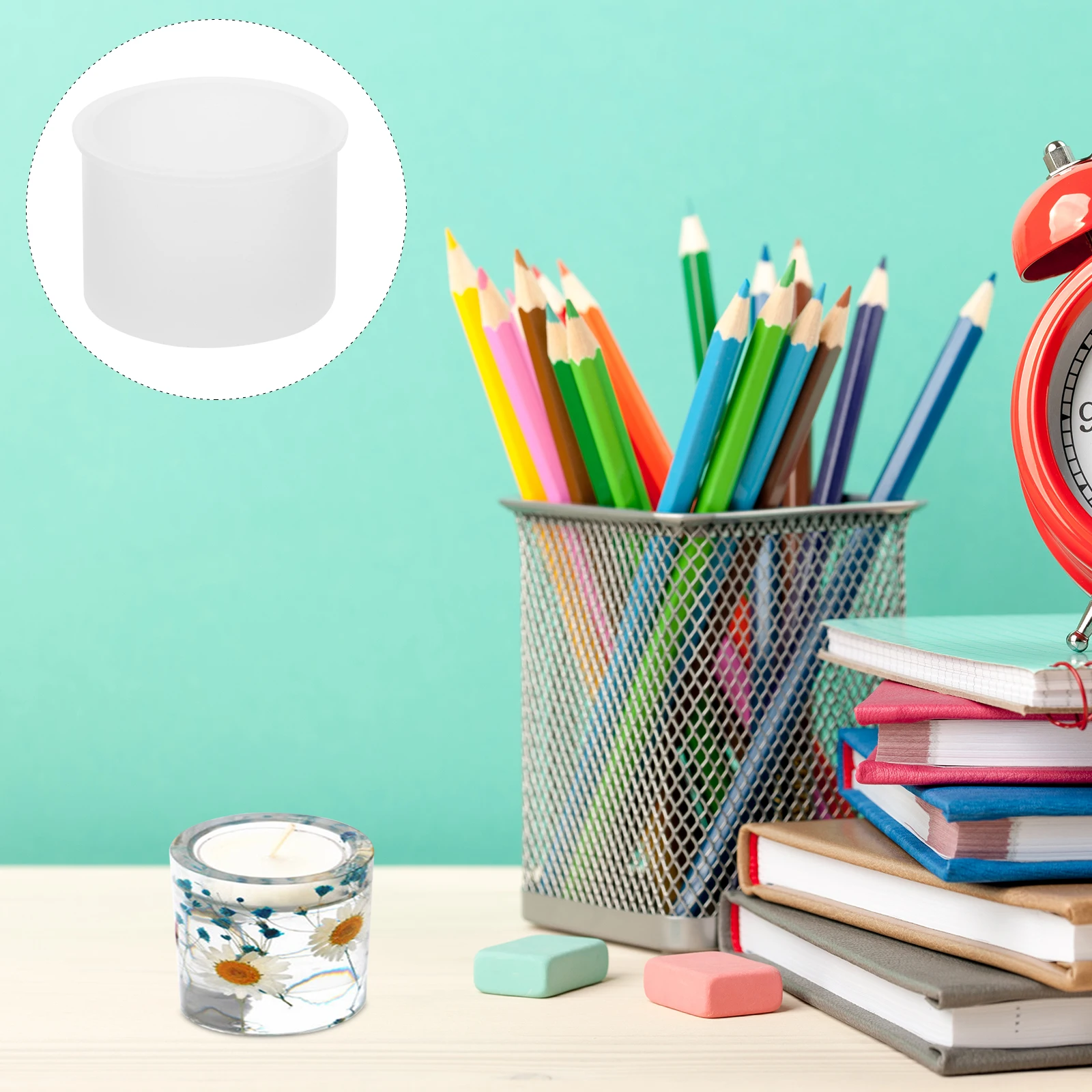 

Holder Mold Silicone Stick Mould Votive Candles Scented Candlestick Casting Tray DIY Resin