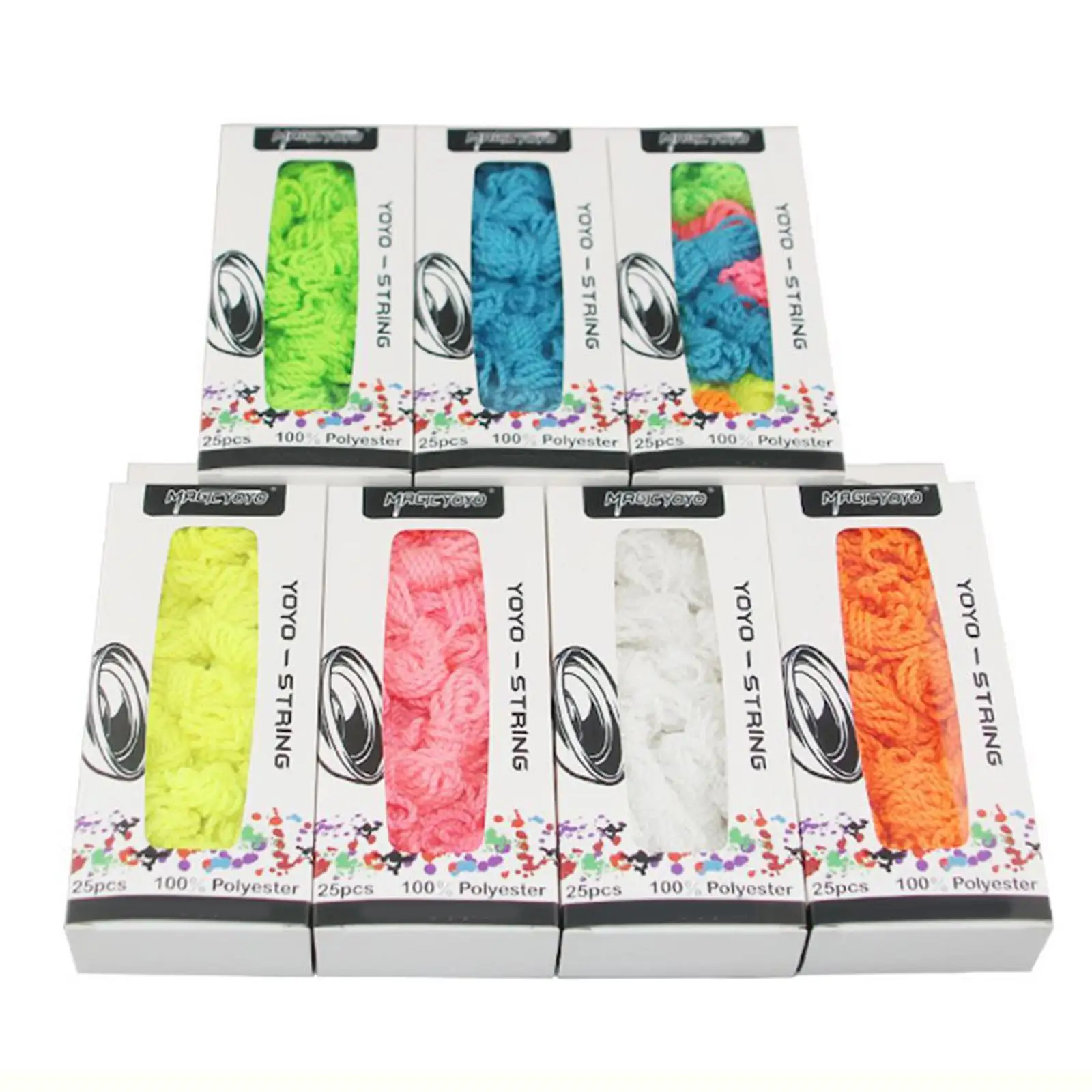 Responsive Yoyo Strings Replacement Colorful Polyester Yoyo Rope for Beginners and Advanced Yoyo Tricks
