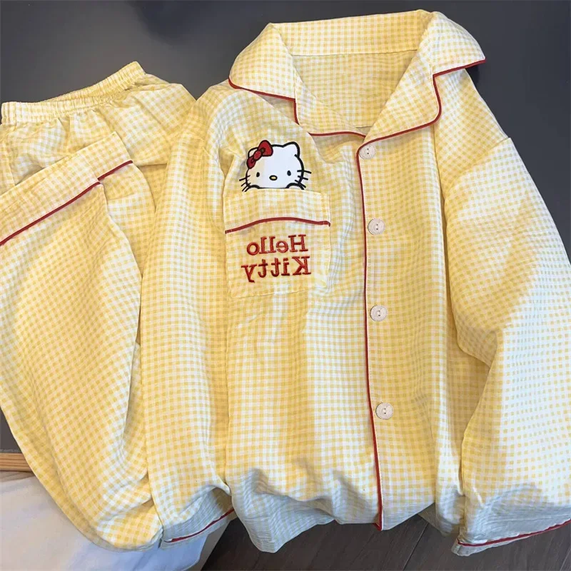 Nuovo Anime Sanrio Pigiama Corto Hello Kitty Kuromi Kawaii Cartoon Allentato Indumenti Da Notte Pigiama Set Vestiti Corti Ragazza Regali Di Compleanno
