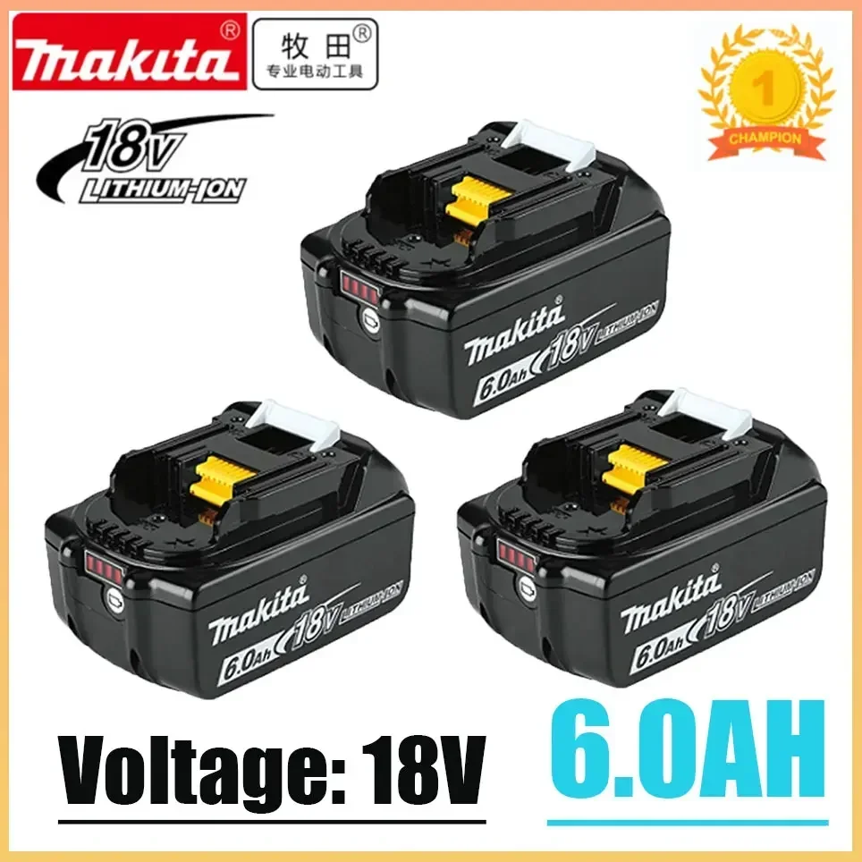 

Makita Original Lithium ion Rechargeable Battery 18V 6000mAh 18v 6.0Ah drill Replacement Battery BL1860 BL1830 BL1850 BL1860B