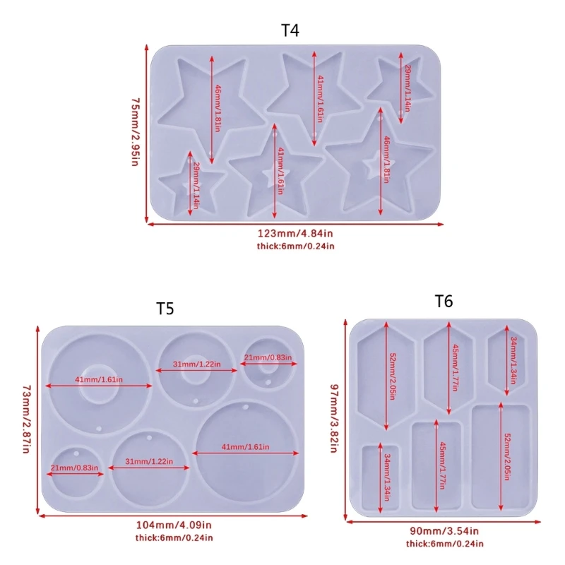 Owalne kolczyki kształcie gwiazdy Formy do odlewania biżuterii Formy silikonowe do wisiorków Diy Rzemiosło Formy Biżuteria dla