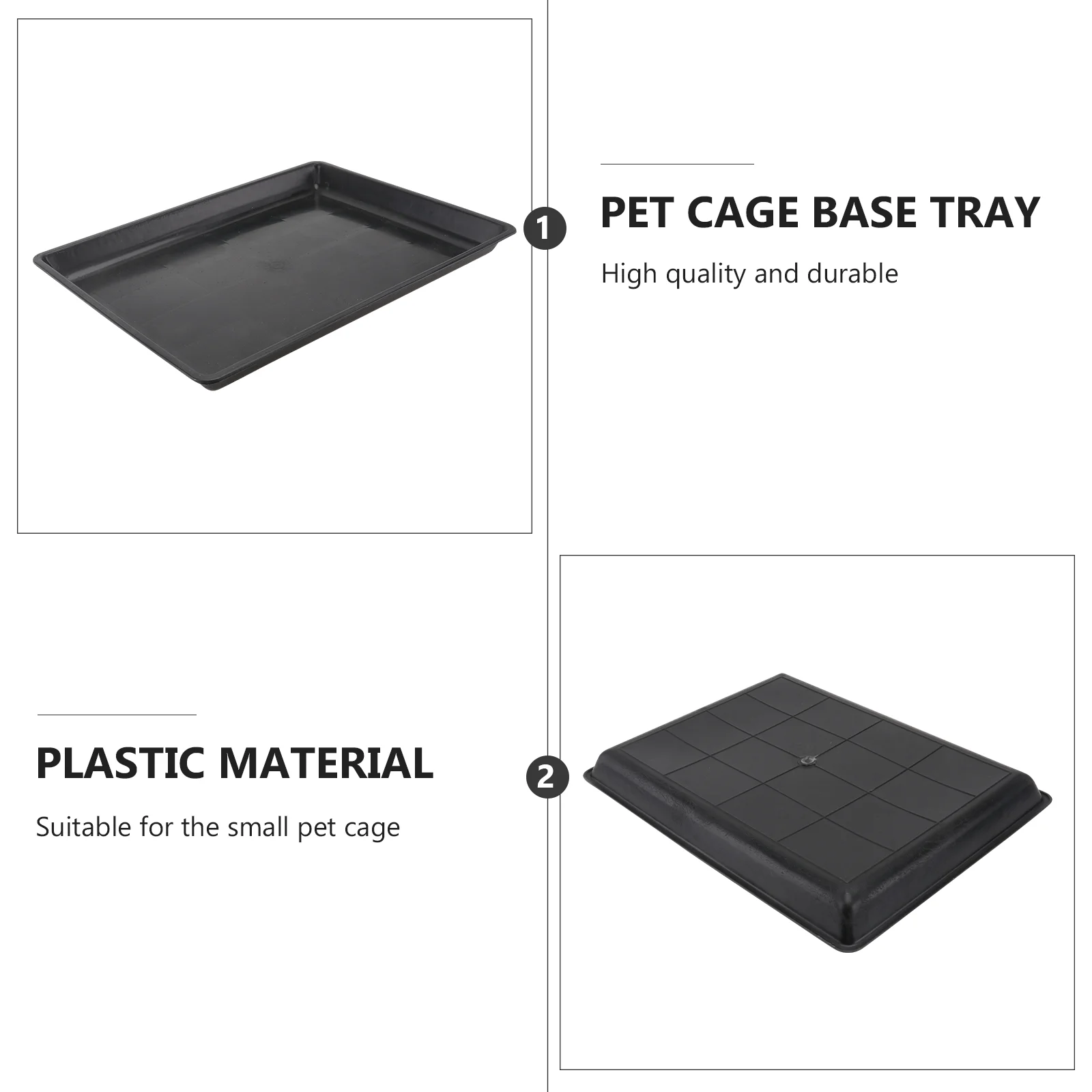 

1pc Leakproof Pet Cage Bedpan Tray Odor Resistant Durable Replacement For Dog Cat Cage Cleaning Reusable Waterproof Base Tray