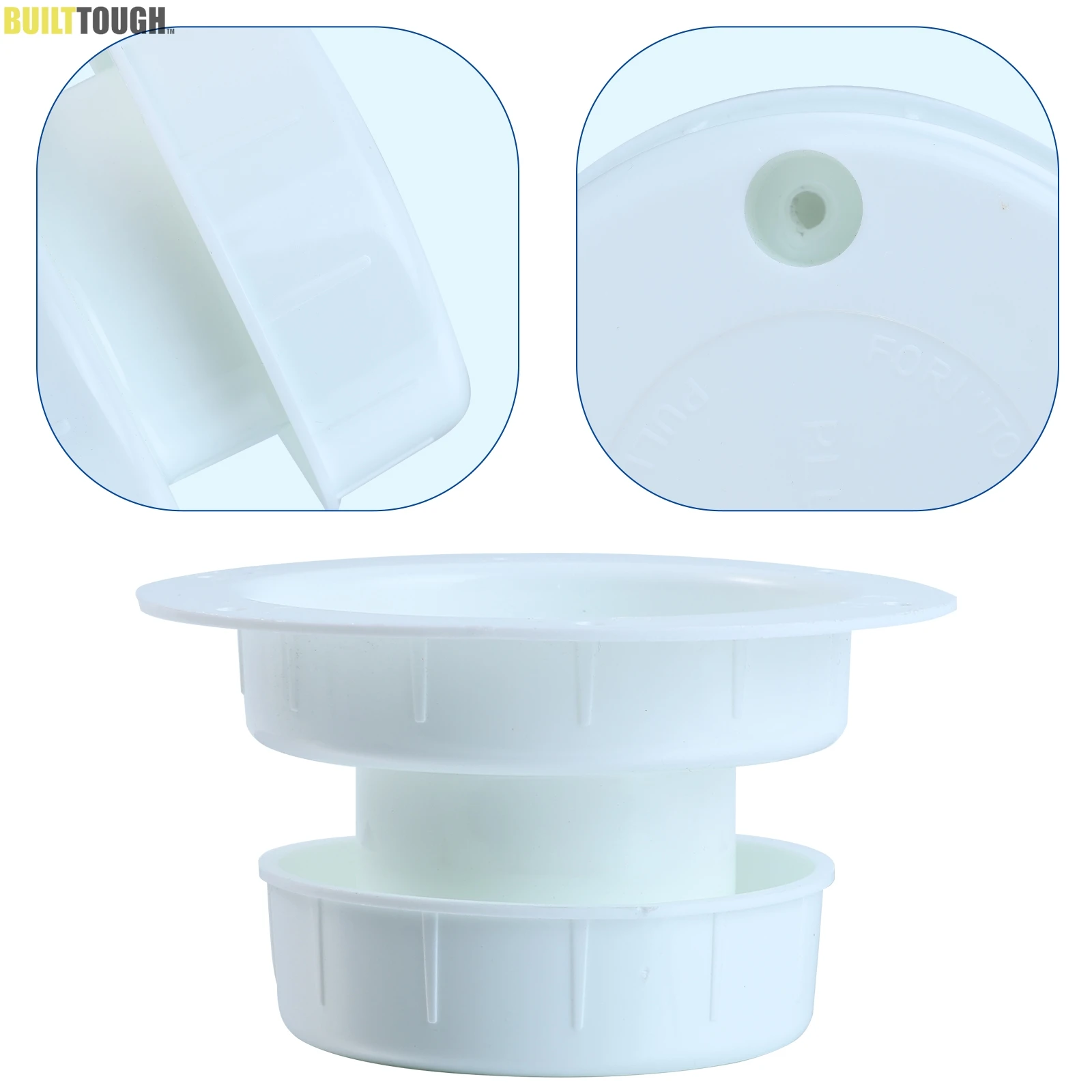 White RV Plumbing Vent Cap Cover Plastic Sewer Roof For Trailer Camper Pipe Motorhome Prevent Odor Replacement Anti UV