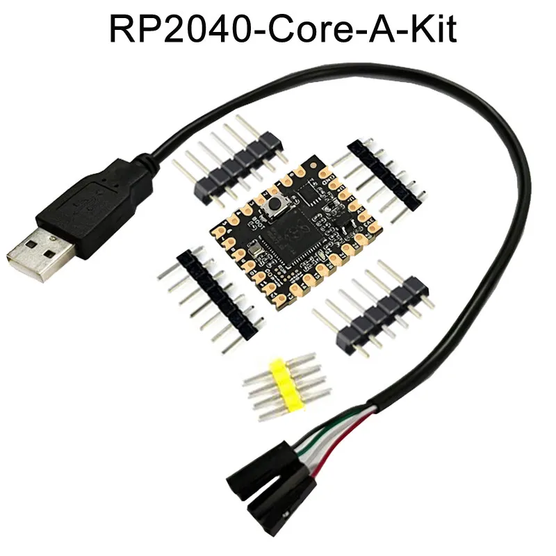 RP2040-Core-A Micro Development Board is based on the official RP2040 dual-core processor.