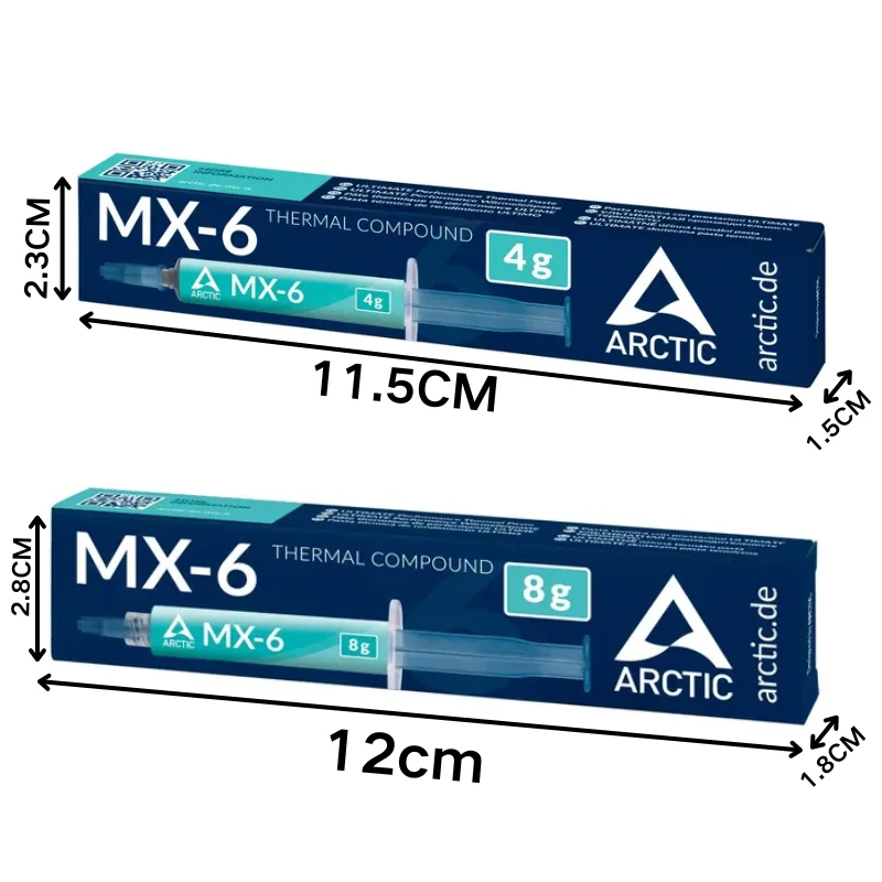 MX-6 4G8G Processore di grasso termico Pasta termica CPU Dissipatore di calore Gesso composito GPU Chipset Notebook Raffreddamento Raffreddatori cuscinetto termico