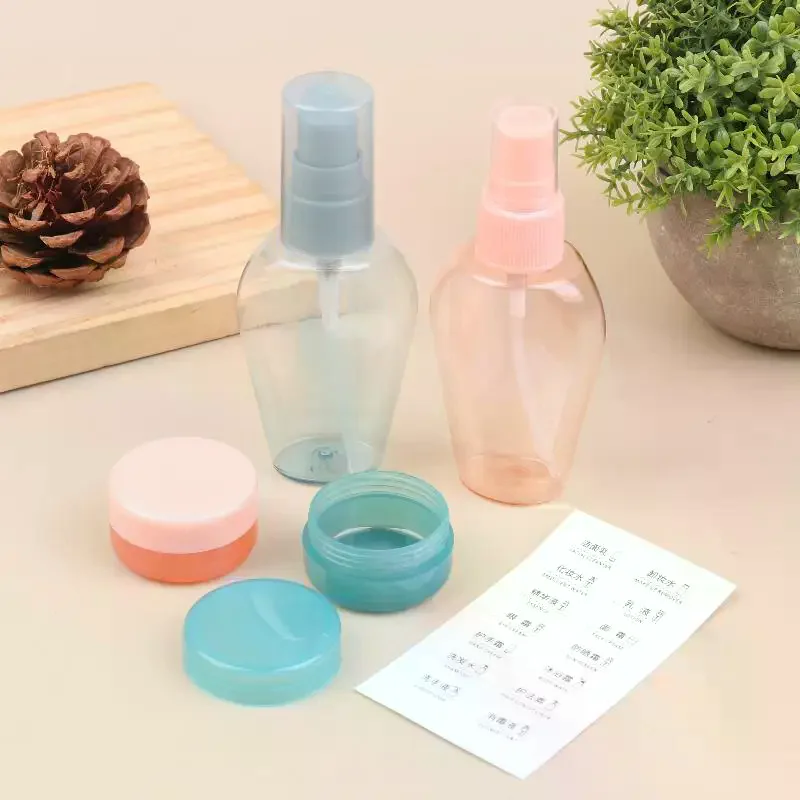 ชุดขวดเดินทาง 10 ชิ้น ชุดอุปกรณ์อาบน้ำแบบพกพา ป้องกันการรั่วซึม ขนาดพกพาสำหรับขึ้นเครื่องบิน ขวดใสสำหรับใส่โลชั่น แชมพู