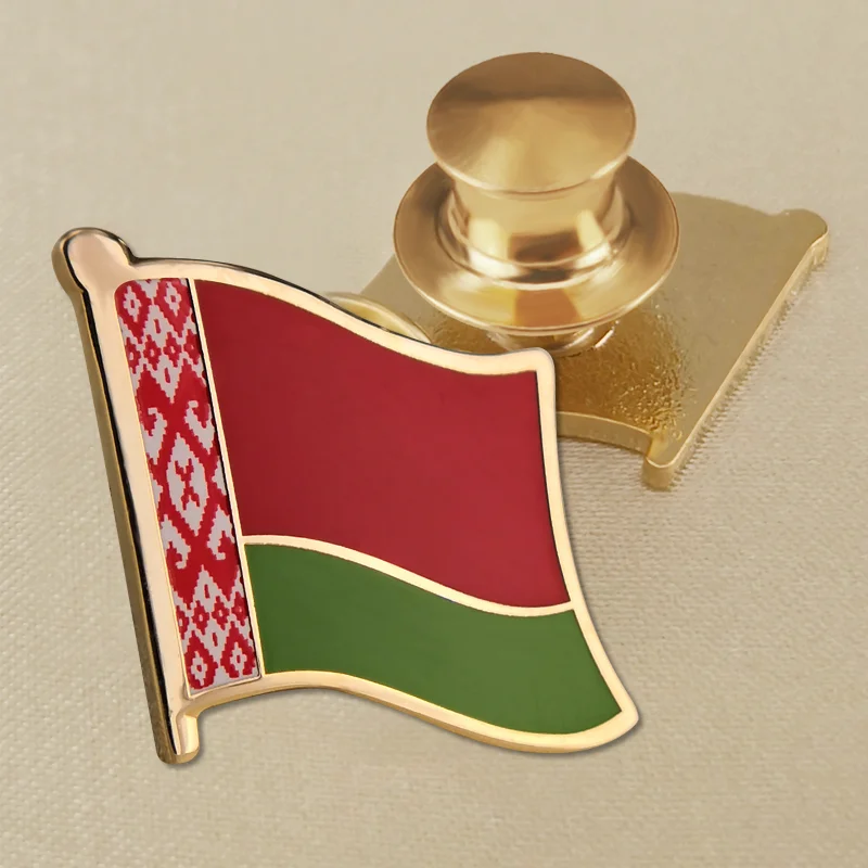 جمهورية بيلاروسيا العلم الوطني شارة التلبيب المينا دبابيس النحاس فراشة مشبك العلم شارة الحرف الزخرفية الهدايا