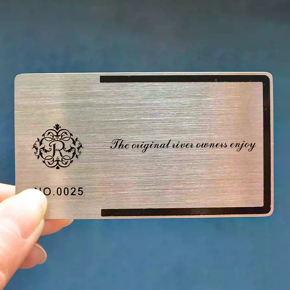 Customized stainless steel VIP credit printing business card, business gold, visiting name, metal business card