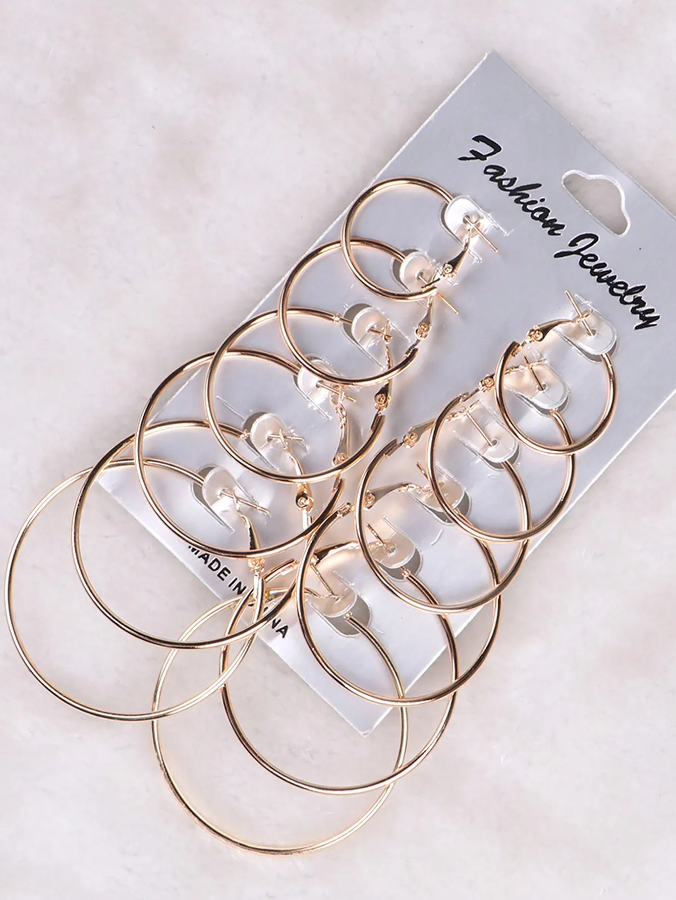 Juego de 12 pendientes de aro, acero inoxidable, tamaños variados, diseño exagerado circular y en forma de C, aros en tono dorado y plateado, juego de regalo de joyería clásica, uso diario unisex