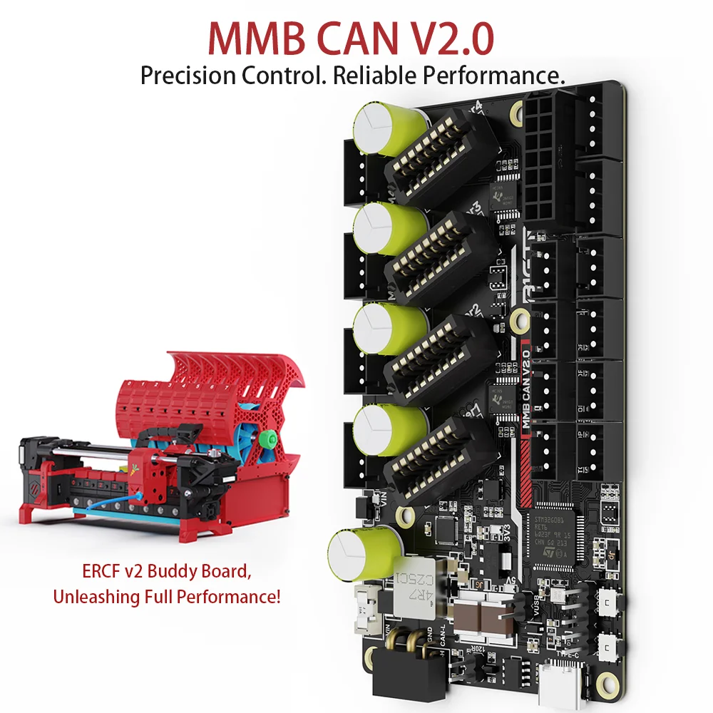 

BIGTREETECH MMB CAN V2.0 Board STM32G0B1RET6 MCU Support EZ Drivers Klipper Precision Control ERCF V2 for Voron V2.4 DIY AMS