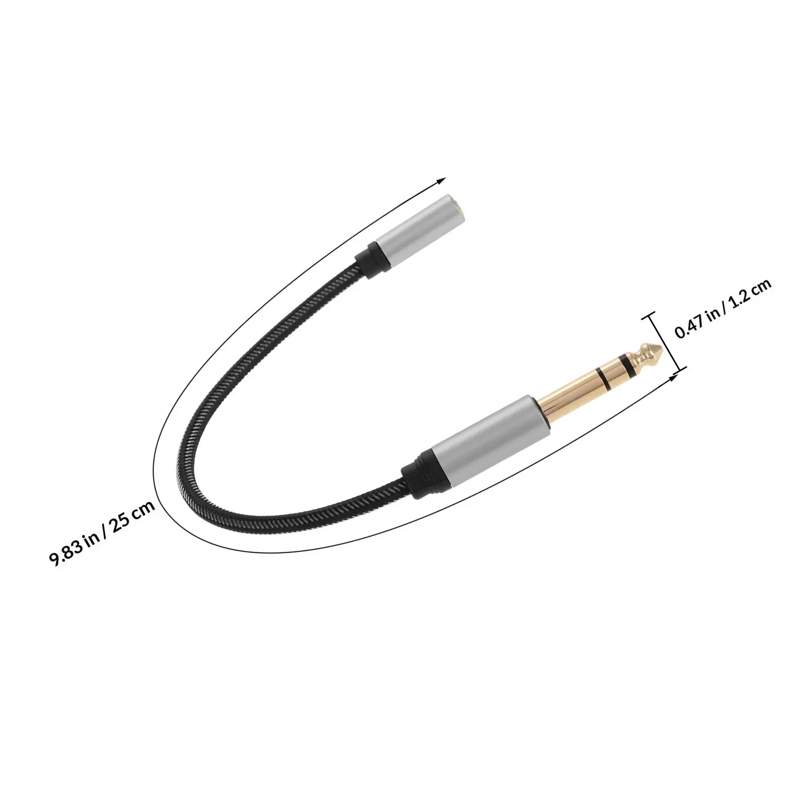 6.35mm to 3.5mm Headphone Extension Cable Male to Female Audio Adapter Cord Extender for Studio Recording Gaming Audio Jack