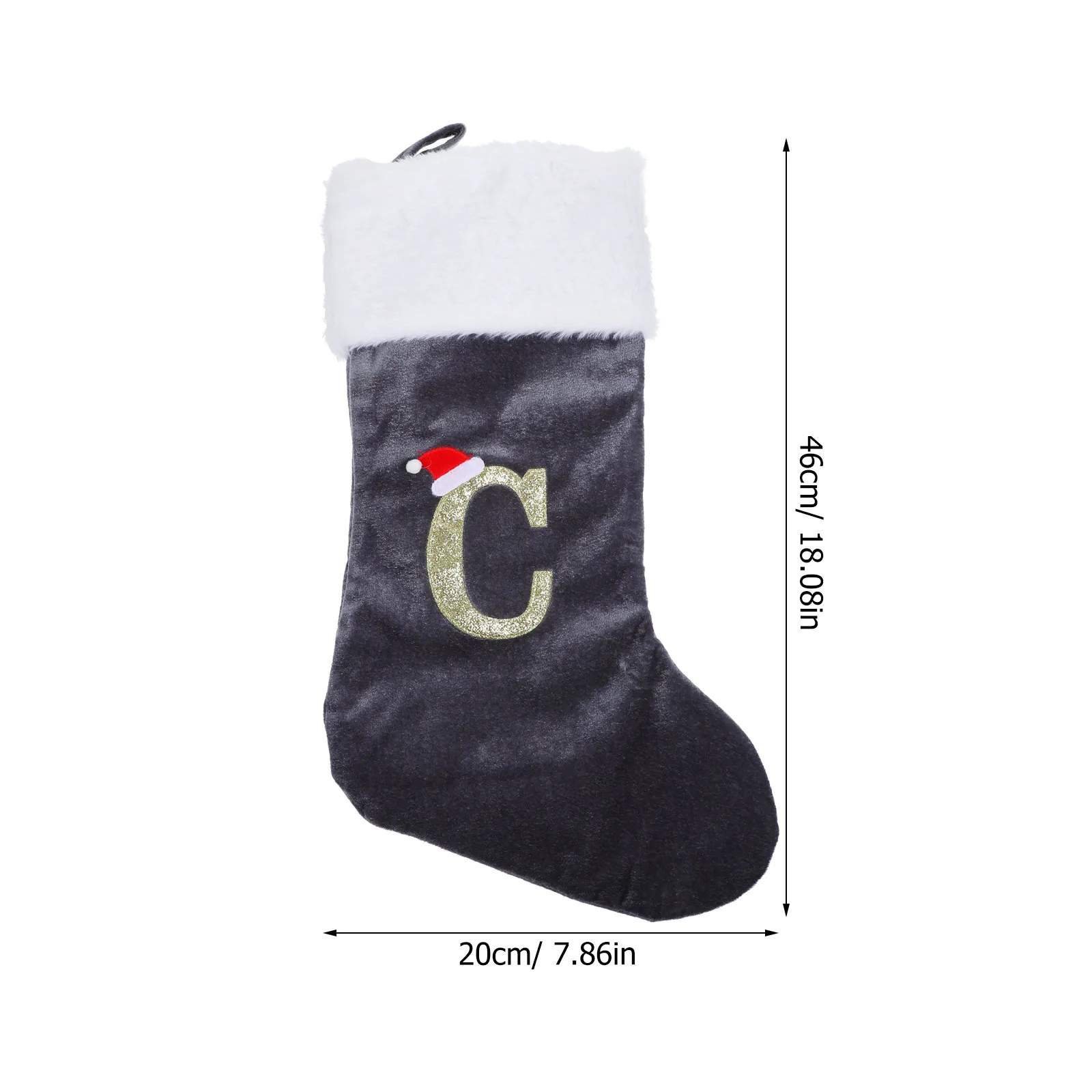 Meia de Natal com Bordado de D - Embroidery Xmas Stocking avaliação e preço