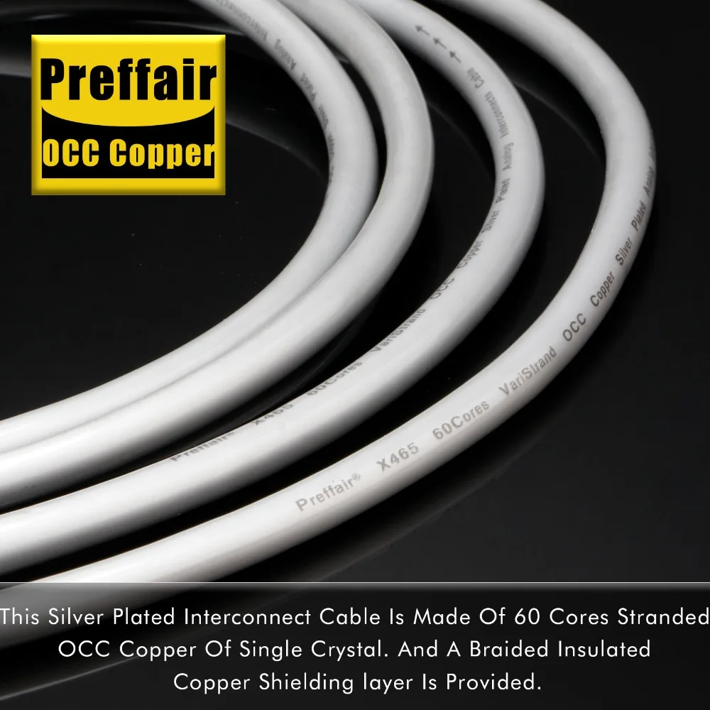 Preffair Hi end XLR Cable OCC Silver Plated Audiopjile Balanced XLR Audio Cable with Zinc Alloy 3Pin XLR Plug