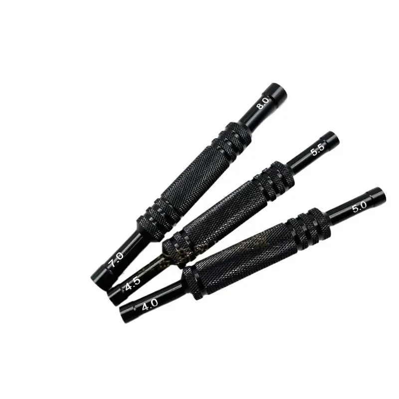 3 pçs/lote liga de alumínio 4/4.5/5/5.5/7/8.0mm cabeça dupla hexágono manga chave de fenda ferramenta chave sextavada para peças de carro rc