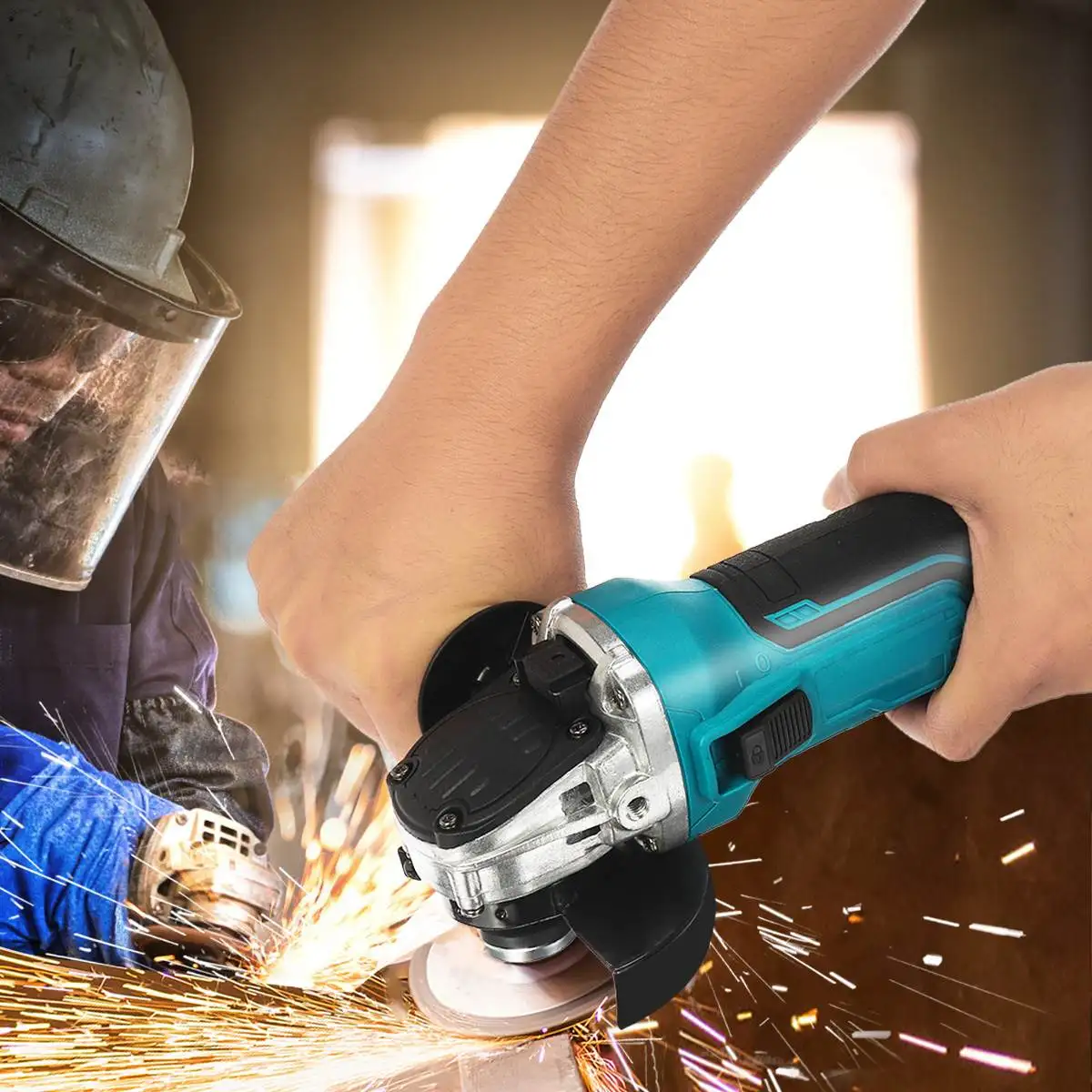 Drillpro-amoladora angular de impacto sin escobillas, 18V, 125/100mm, máquina de corte inalámbrica, pulidora, herramientas eléctricas para batería