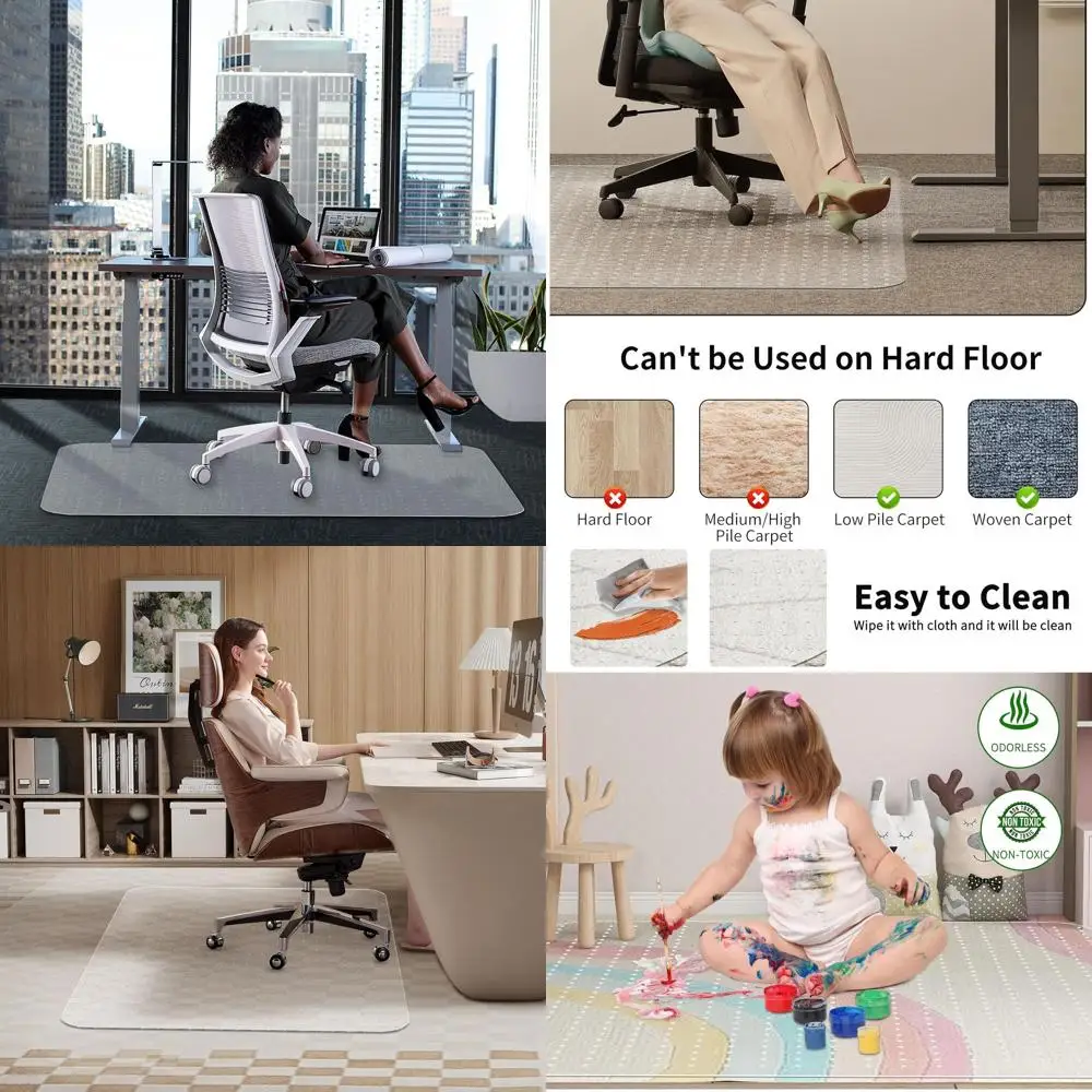 

Прозрачный коврик для офисного стула 48 x 60, с нескользящей защитой