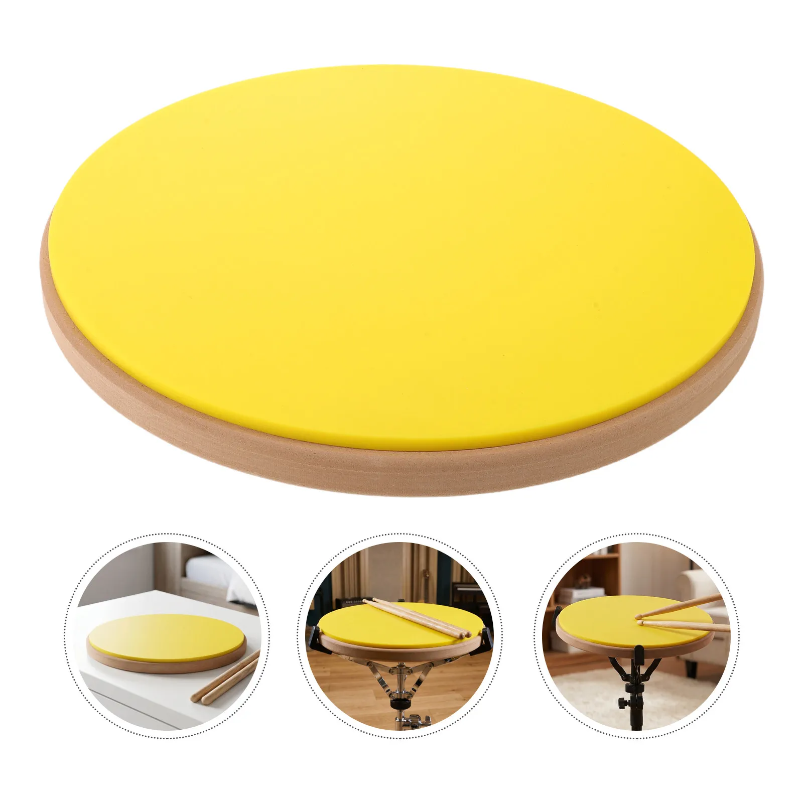 114-inch-yellow-silent-drum-practice-pad-low-noise-mute-pad-for-apartment-dorm-home-studio-realistic-snare-feel-shock-absorbing
