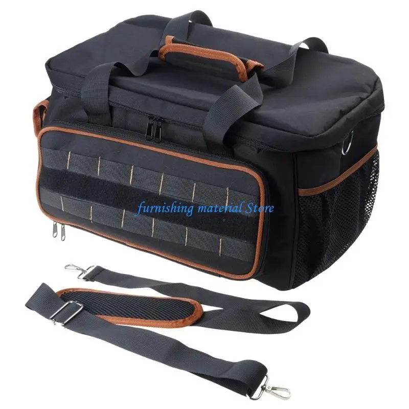 

Y5GD 17inch Wide Mouth Tool Bag Large Capacity Tool Bags for Men Portable Home Tool Storage Handbag for Screwdriver
