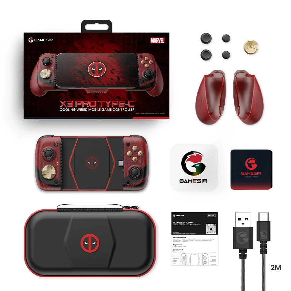 GameSir X3 Pro Deadpool Type-C Wired Controller with a 900mm2