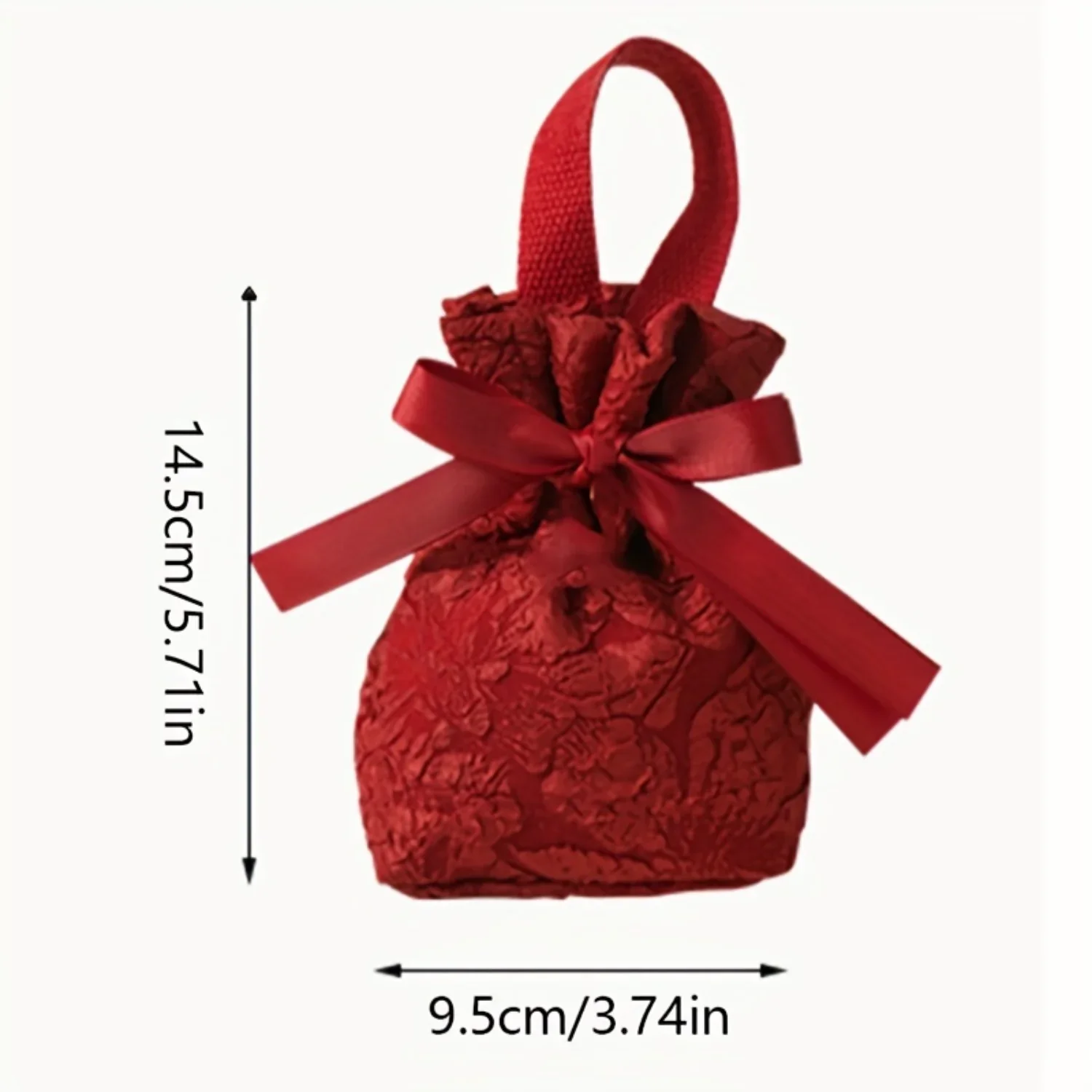 4Pcs Elegant Lace Drawstring Gift Bags - Portable Favor Pouches for Wedding, Birthday, Party Event Supplies, Easy-Tie Bow Closur