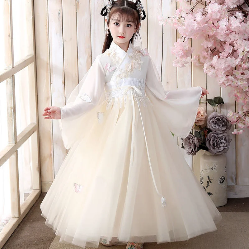 Girl Children Cosplay Costumes Chinese Hanfu Lace Little Girl Dress Princess Tang Suit Kids Girl Hanfu Chinese Traditional Dress