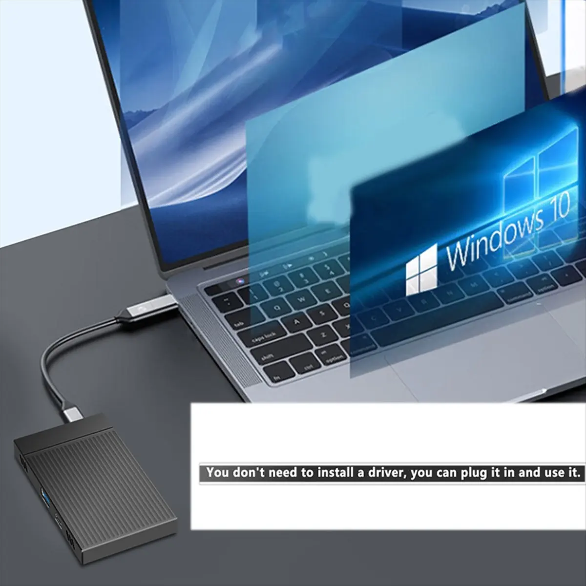 ■★New Arrival Fashion  M.2 NVMe SSD Docking Station 10Gbps, Dual-Bay Aluminum Hard Drive Case for PC and Laptop