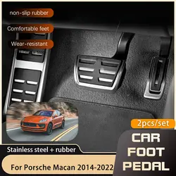 AT MT Car Accessories Fuel Brake Footrest Pedals For Porsche Macan 2014 2015 2016 2017 2018 2019 2020 2021 2022 Non Slip Pedal