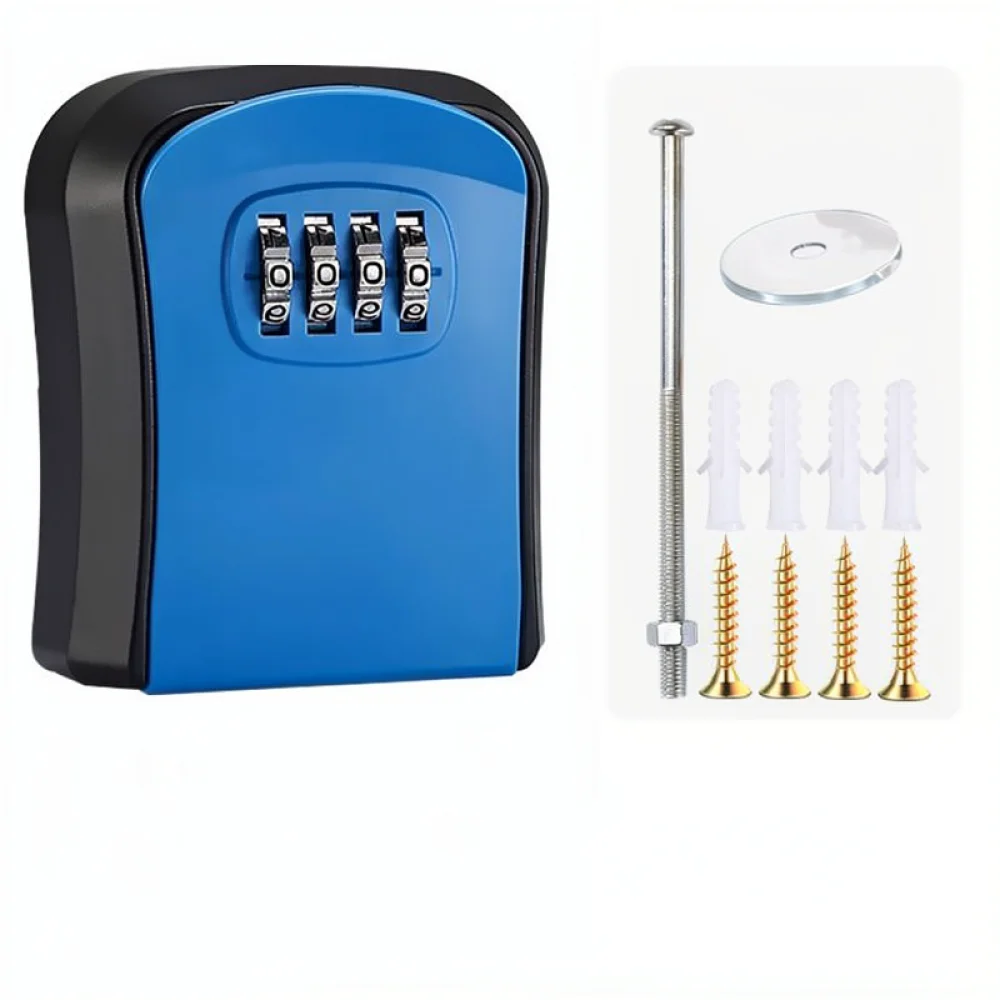 Durable Metal Combination Key Safe Box Secure Wall Mount Organizer For Apartment Renovation Maintenance Access Tool