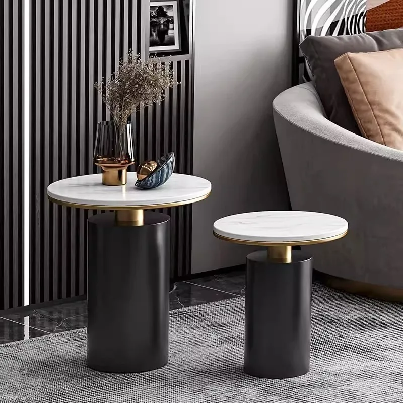 

Light luxury creative marble small coffee table combination household small apartment living room sofa