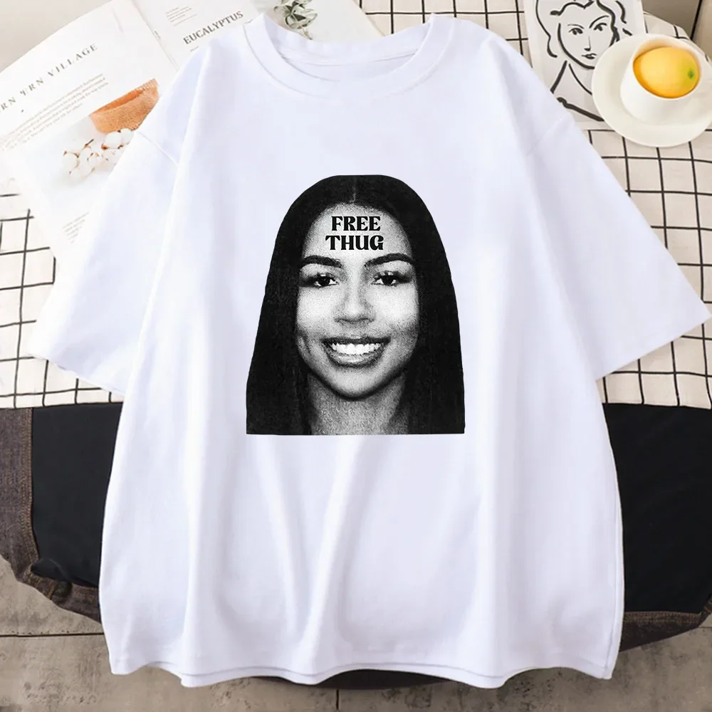 Mariah The Scientist Rapper T-shirt FREE Thug Slime Graphic Tee-shirt Ropa Mujer Streetwear Summer Cotton Tees Short Sleeve Tops view 3